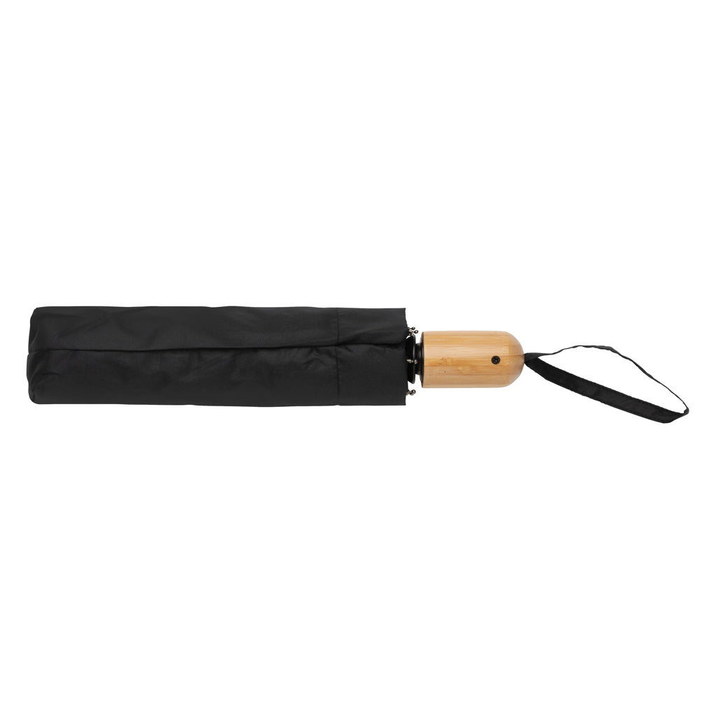 21' Impact AWARE™ RPET 190T bamboo auto open/close umbrella