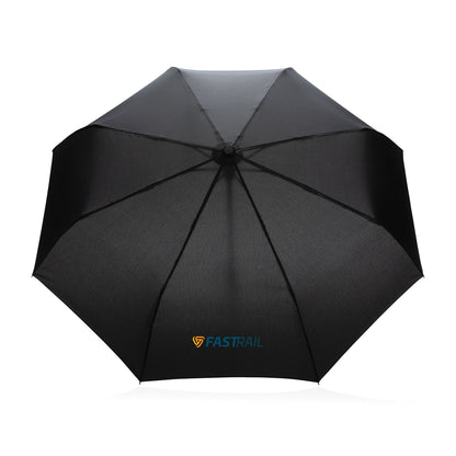 21' Impact AWARE™ RPET 190T bamboo auto open/close umbrella