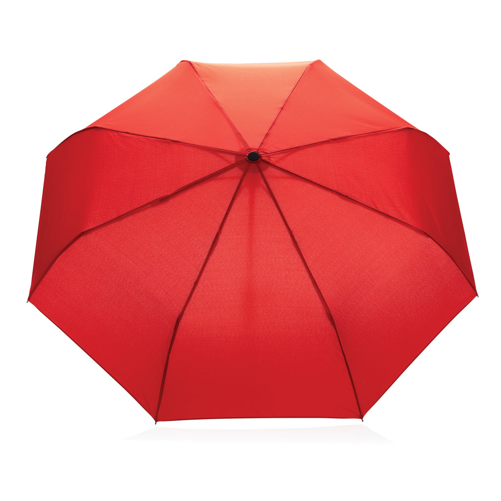 21' Impact AWARE™ RPET 190T bamboo auto open/close umbrella