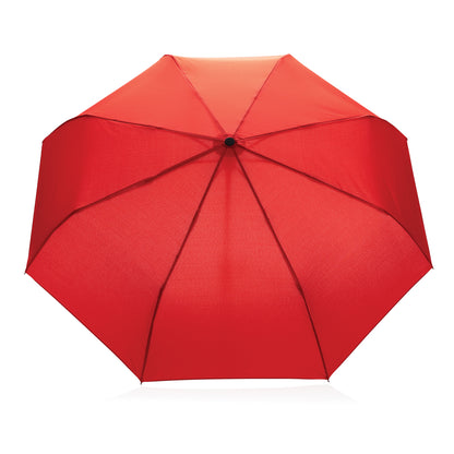 21' Impact AWARE™ RPET 190T bamboo auto open/close umbrella