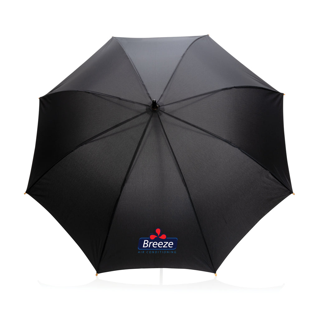 23' Impact AWARE™ RPET 190T auto open bamboo umbrella
