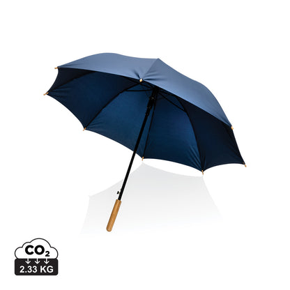 23' Impact AWARE™ RPET 190T auto open bamboo umbrella