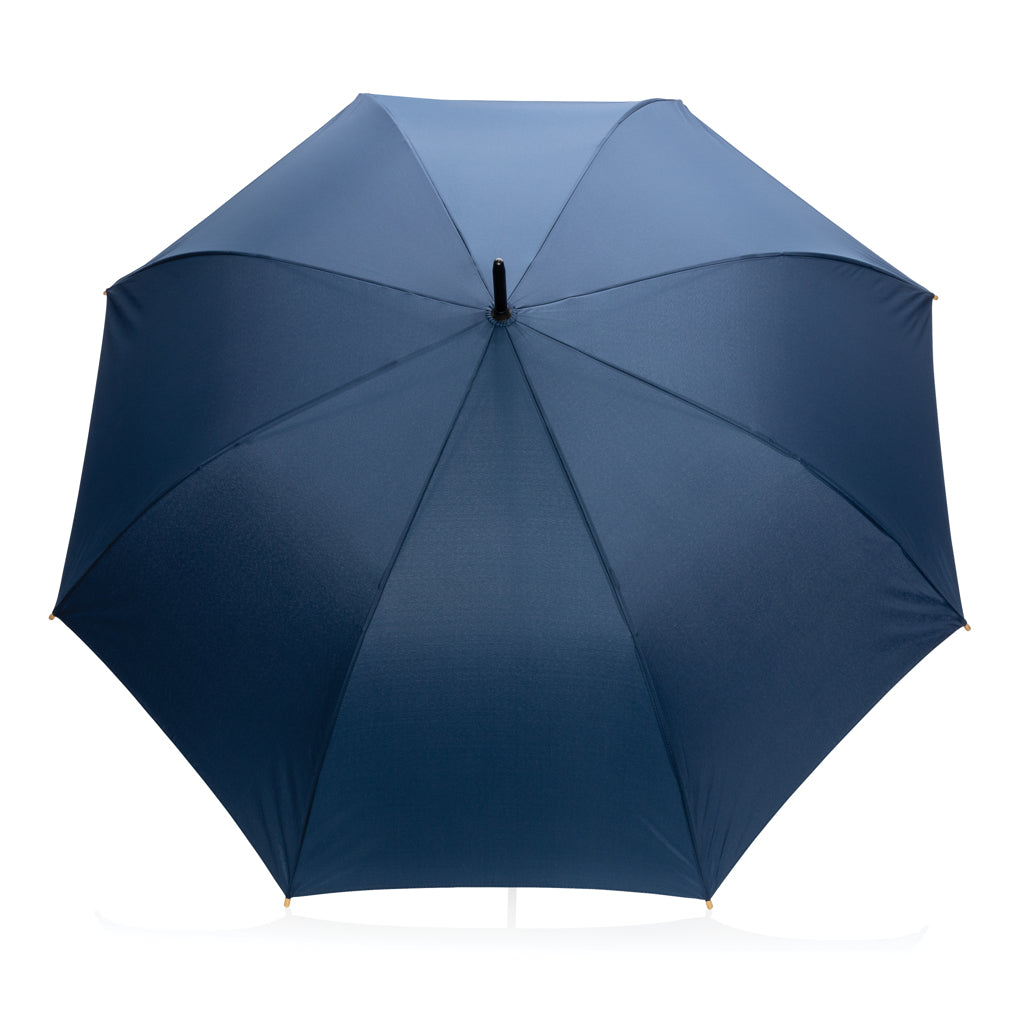 27' Impact AWARE™ RPET 190T auto open bamboo umbrella
