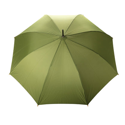 27' Impact AWARE™ RPET 190T auto open bamboo umbrella