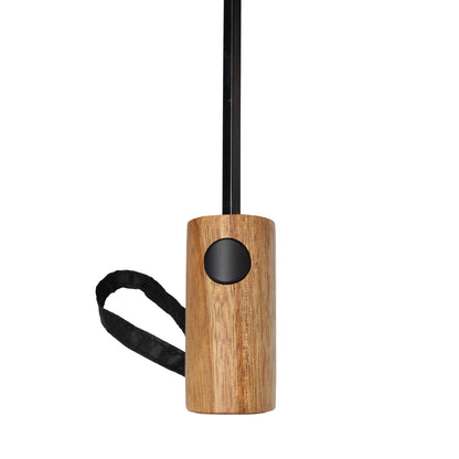 Kaycey 21' AWARE™ RPET Acacia wood mini auto open umbrella