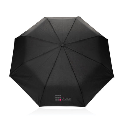 Kaycey 21' AWARE™ RPET Acacia wood mini auto open umbrella