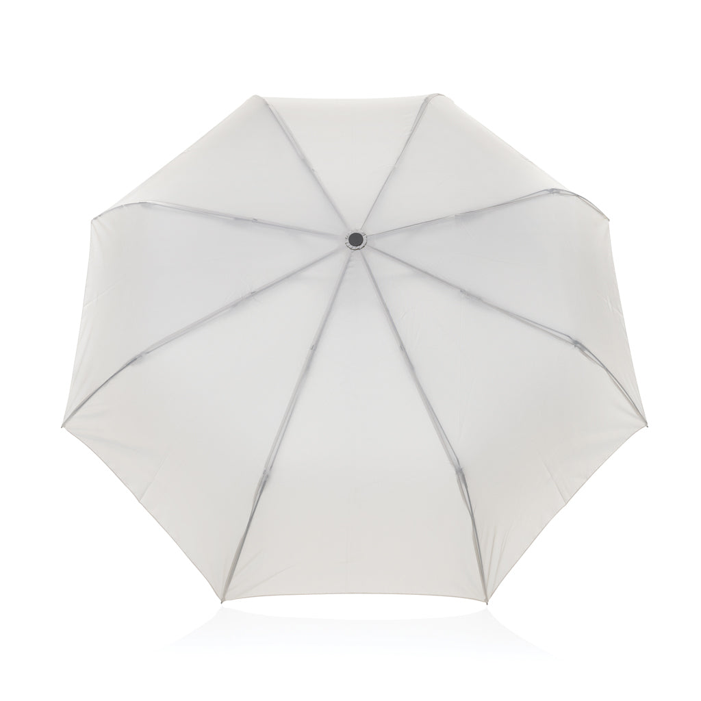 Kaycey 21' AWARE™ RPET Acacia wood mini auto open umbrella