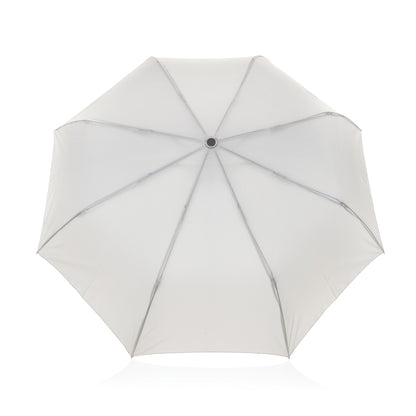 Kaycey 21' AWARE™ RPET Acacia wood mini auto open umbrella
