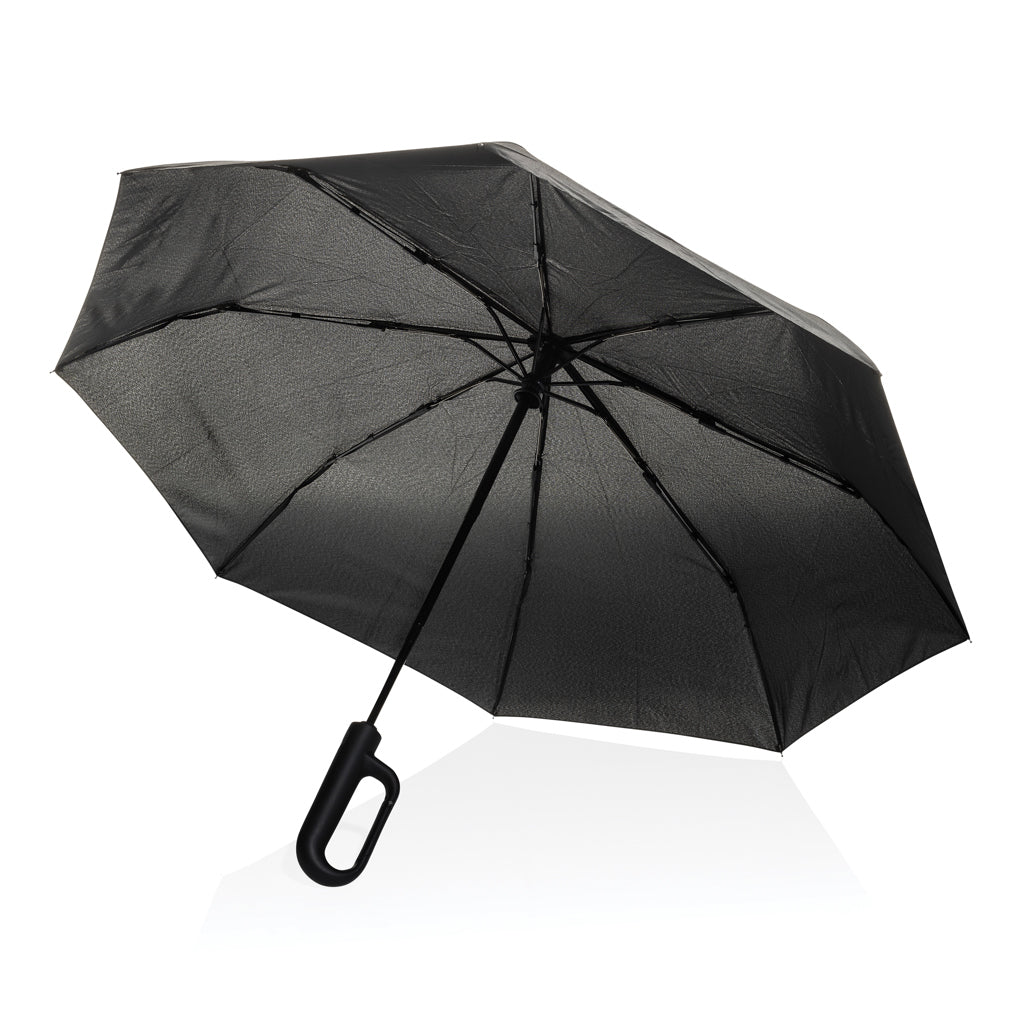 Yara 21' AWARE™ RPET solid colour umbrella with carabiner