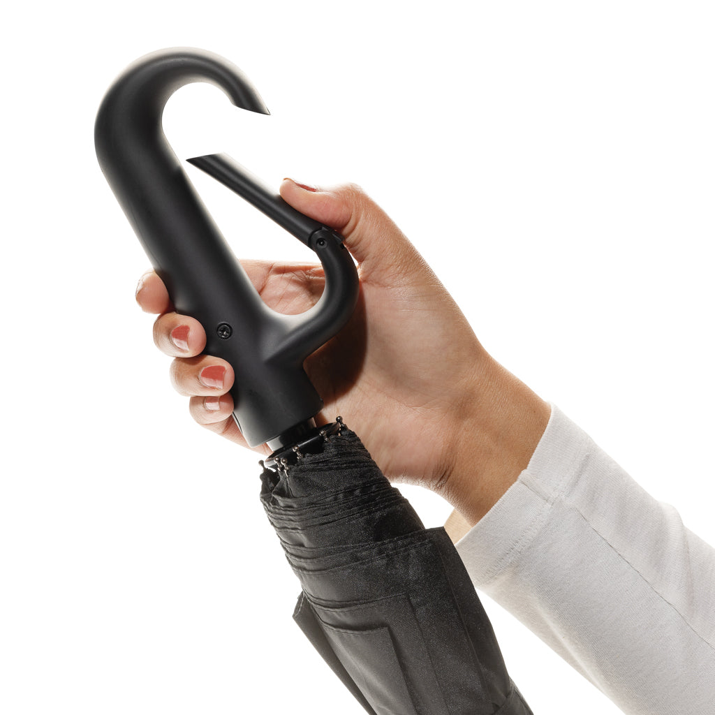 Yara 21' AWARE™ RPET solid colour umbrella with carabiner