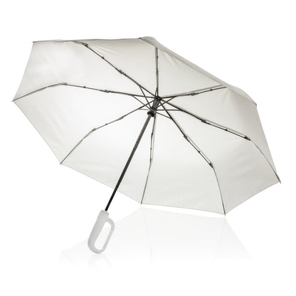 Yara 21' AWARE™ RPET solid colour umbrella with carabiner