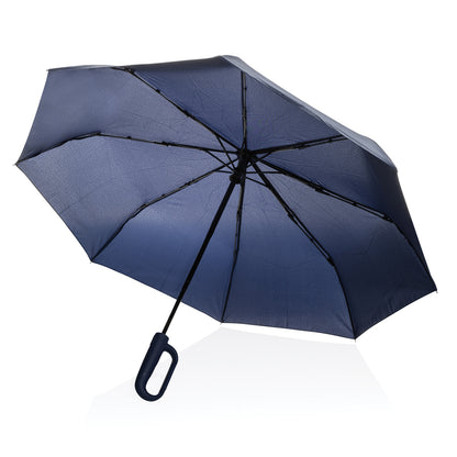 Yara 21' AWARE™ RPET solid colour umbrella with carabiner