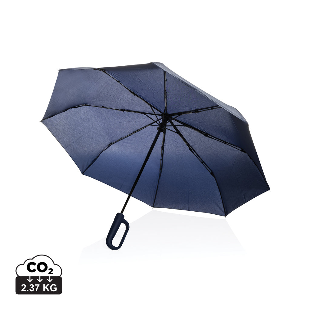 Yara 21' AWARE™ RPET solid colour umbrella with carabiner