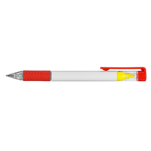 Bergman Bright Highlighter Pen promotional pen in red printed with your company logo