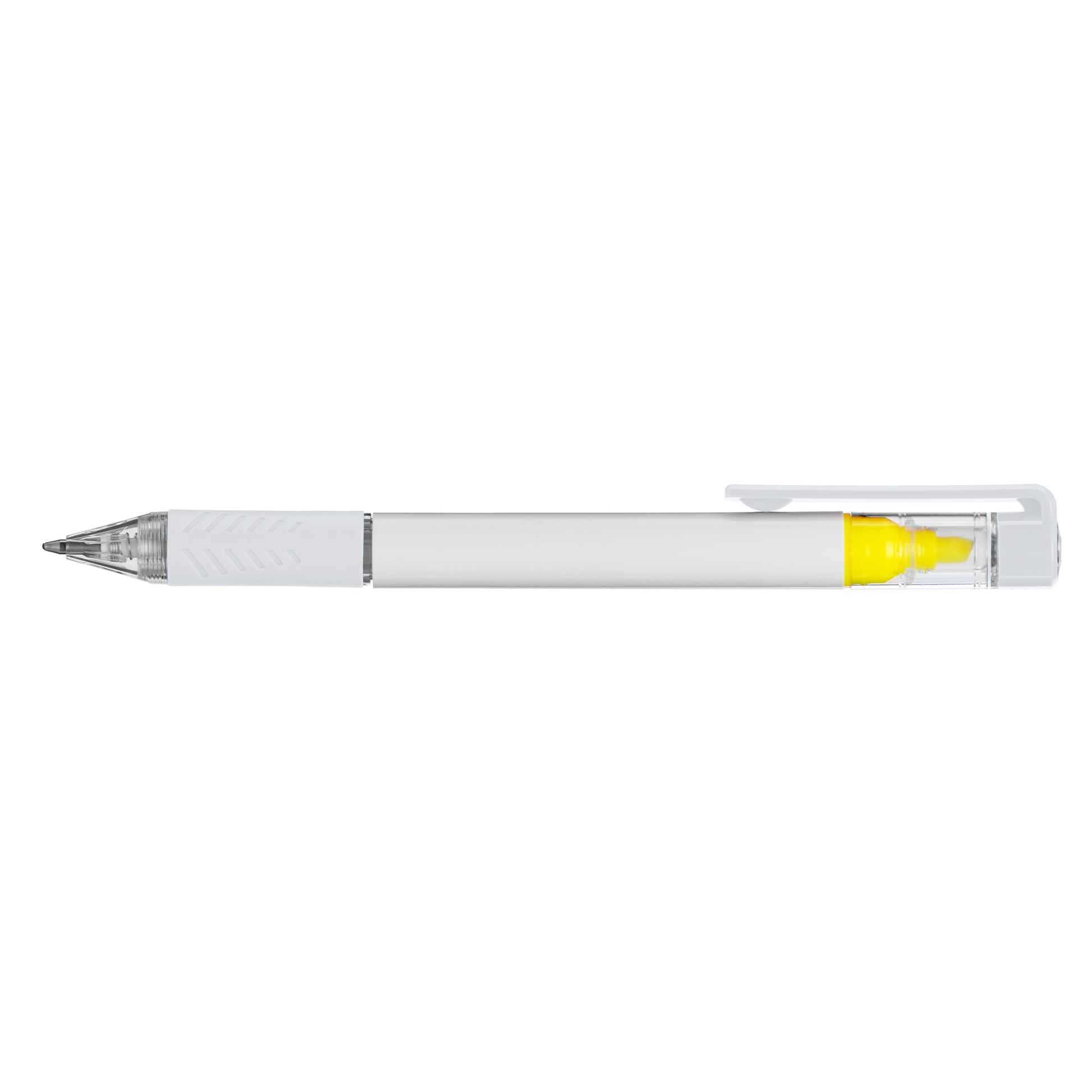 Bergman Bright Highlighter Pen promotional pen in white printed with your company logo
