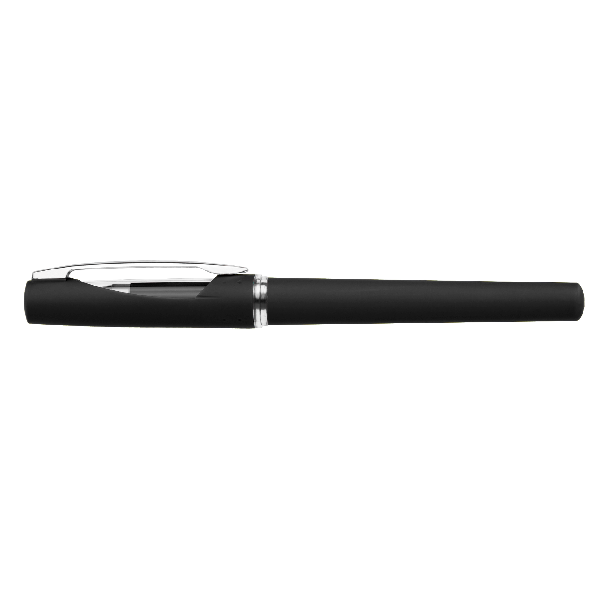 Presley Gel Softy Pen promotional pen in black printed with your company logo