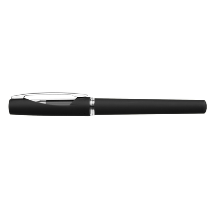 Presley Gel Softy Pen promotional pen in black printed with your company logo