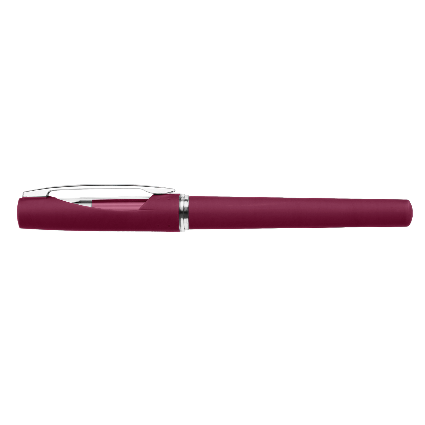 Presley Gel Softy Pen promotional pen in burgundy printed with your company logo