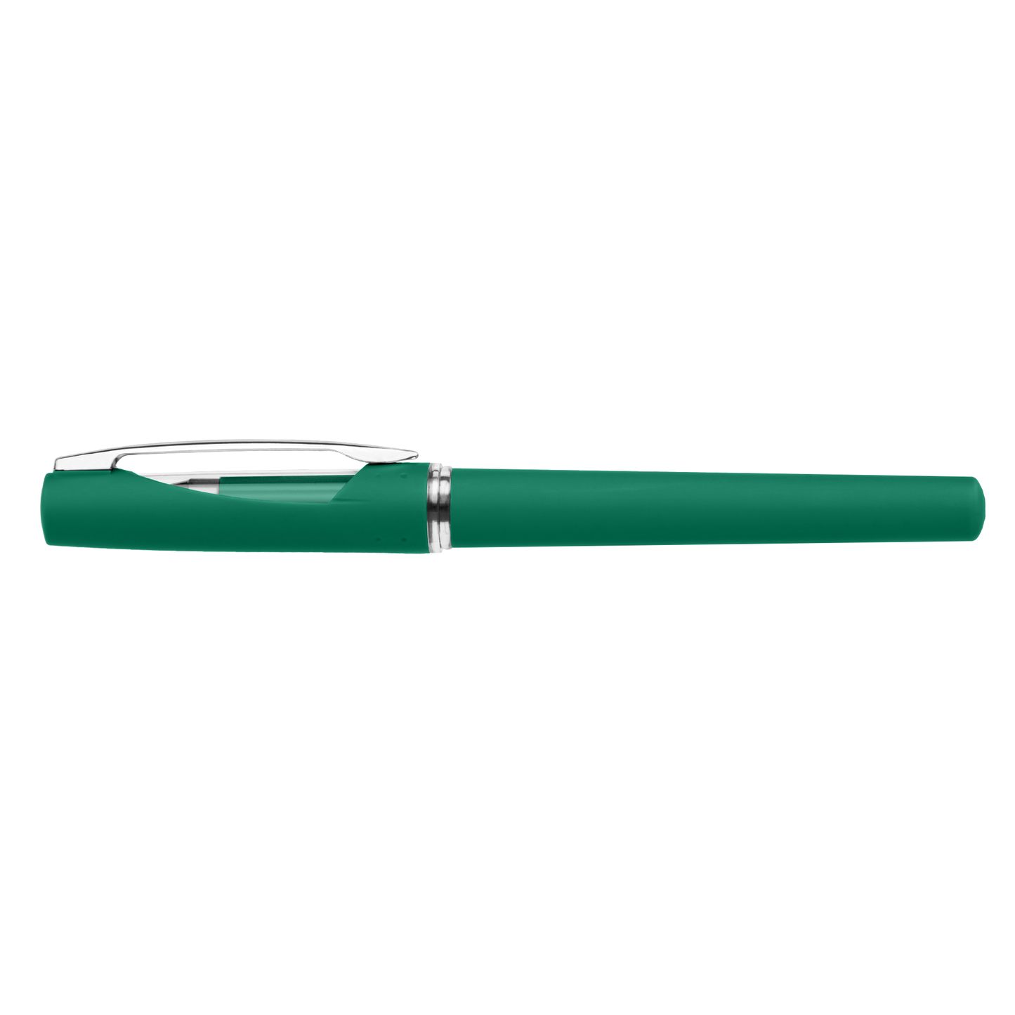Presley Gel Softy Pen promotional pen in dark green printed with your company logo