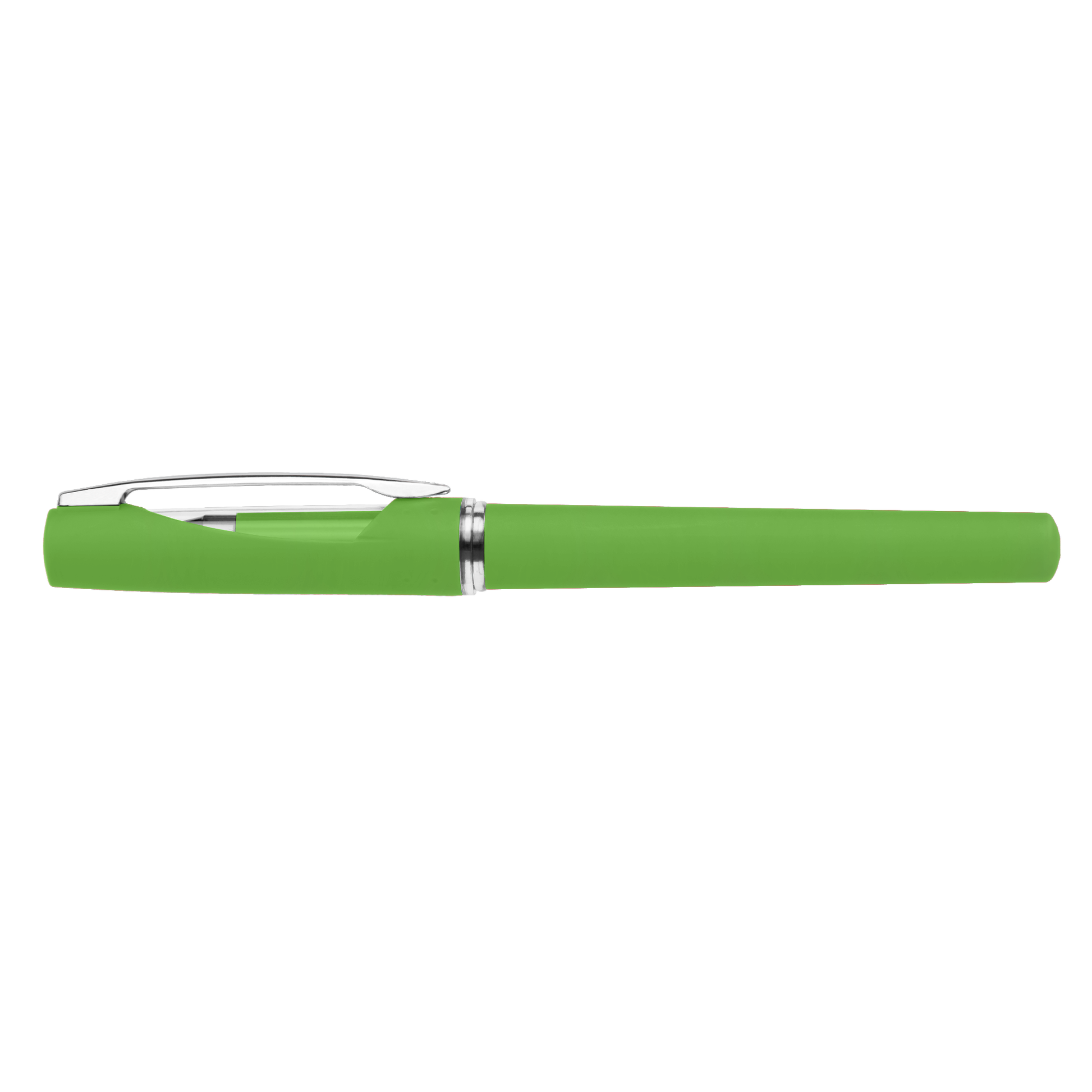 Presley Gel Softy Pen promotional pen in green printed with your company logo