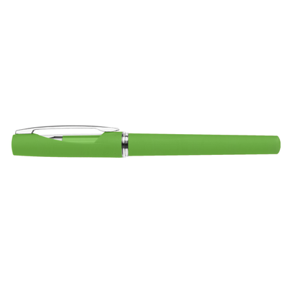 Presley Gel Softy Pen promotional pen in green printed with your company logo
