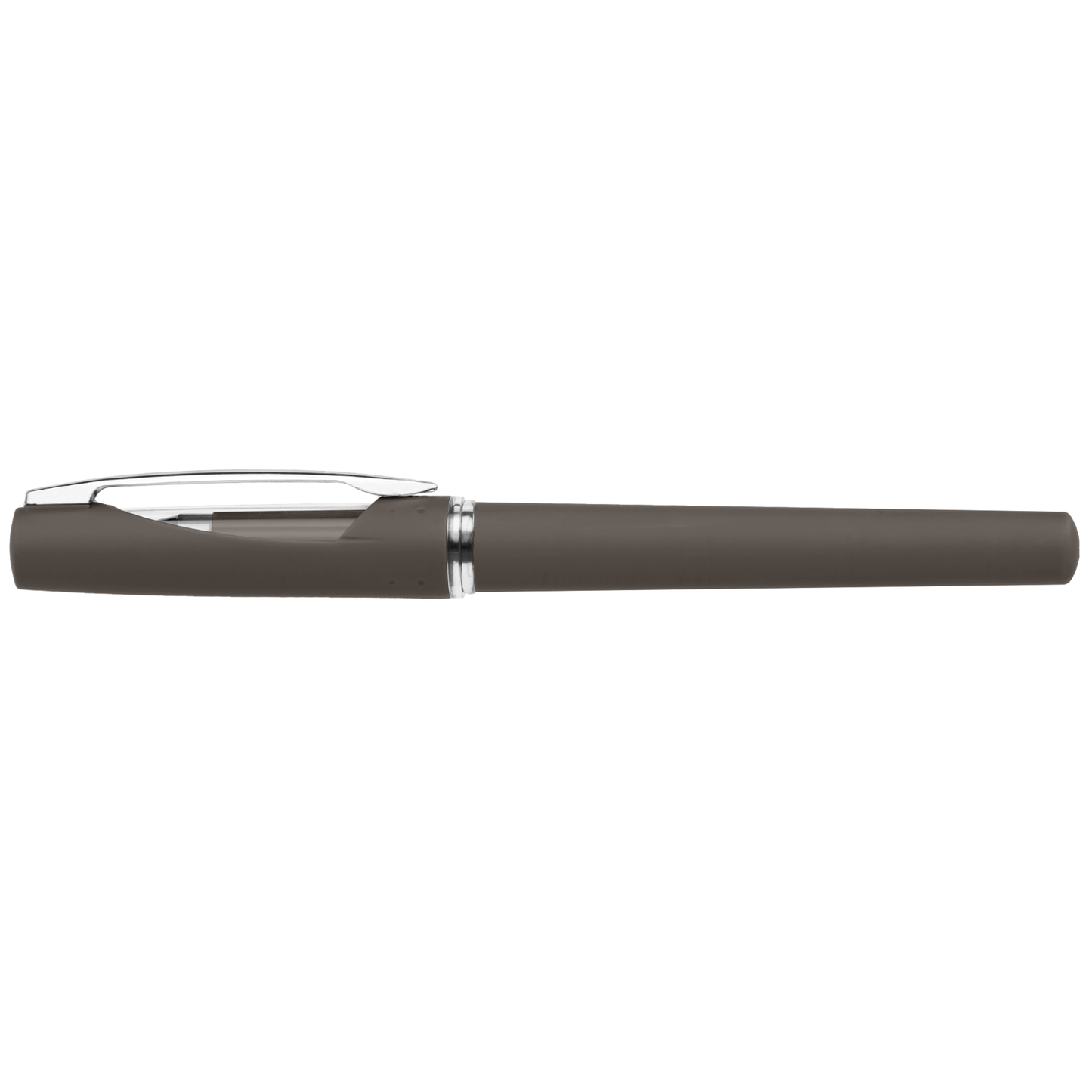 Presley Gel Softy Pen promotional pen in gunmetal printed with your company logo