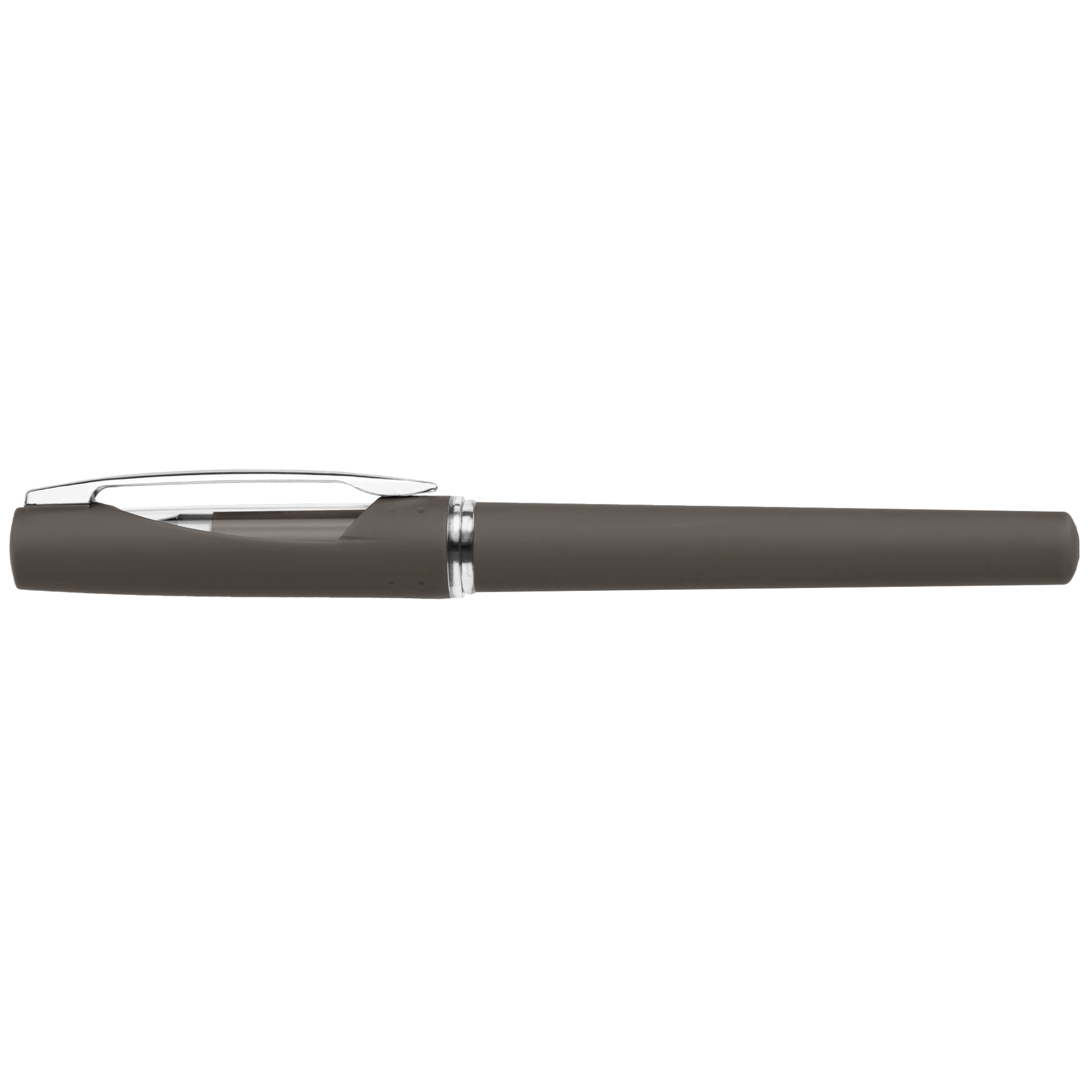 Presley Gel Softy Pen promotional pen in gunmetal printed with your company logo