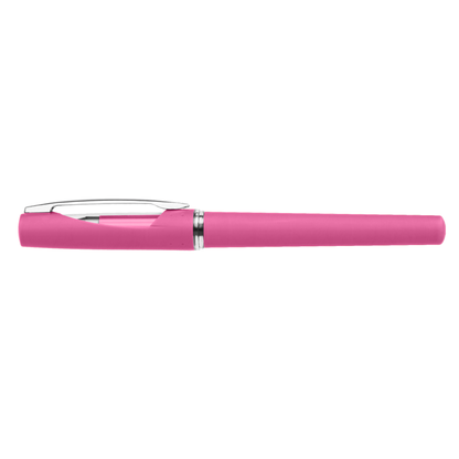 Presley Gel Softy Pen promotional pen in pink printed with your company logo