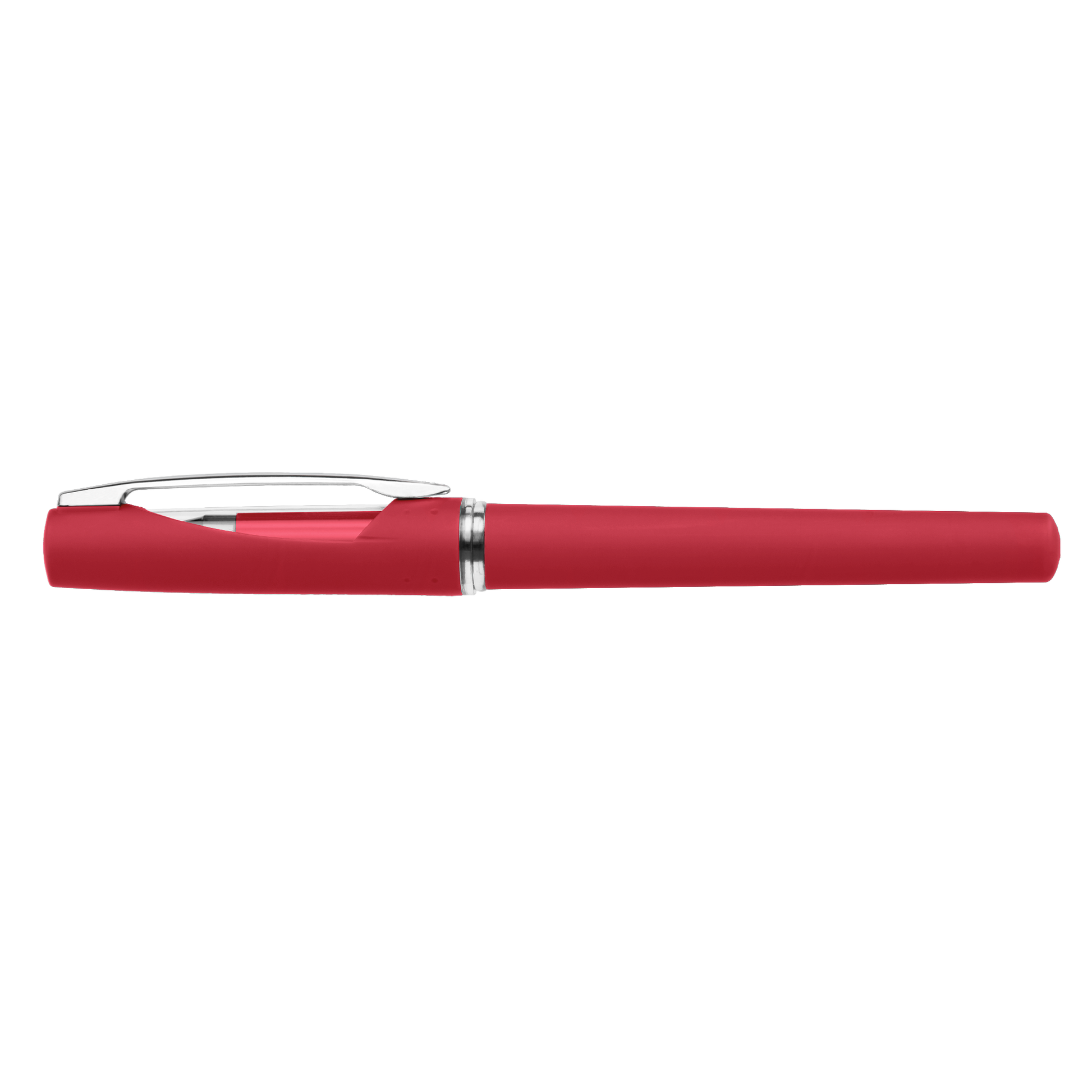 Presley Gel Softy Pen promotional pen in red printed with your company logo