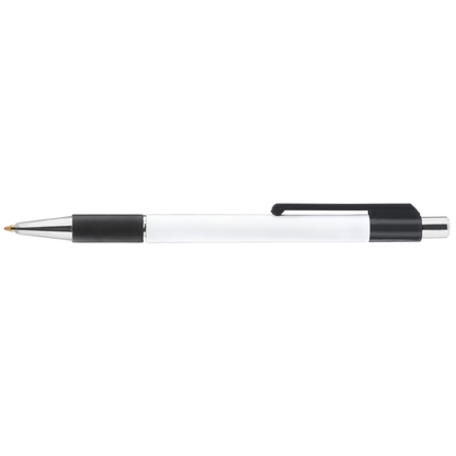 Astaire Grip Pen promotional pen in black printed with your company logo