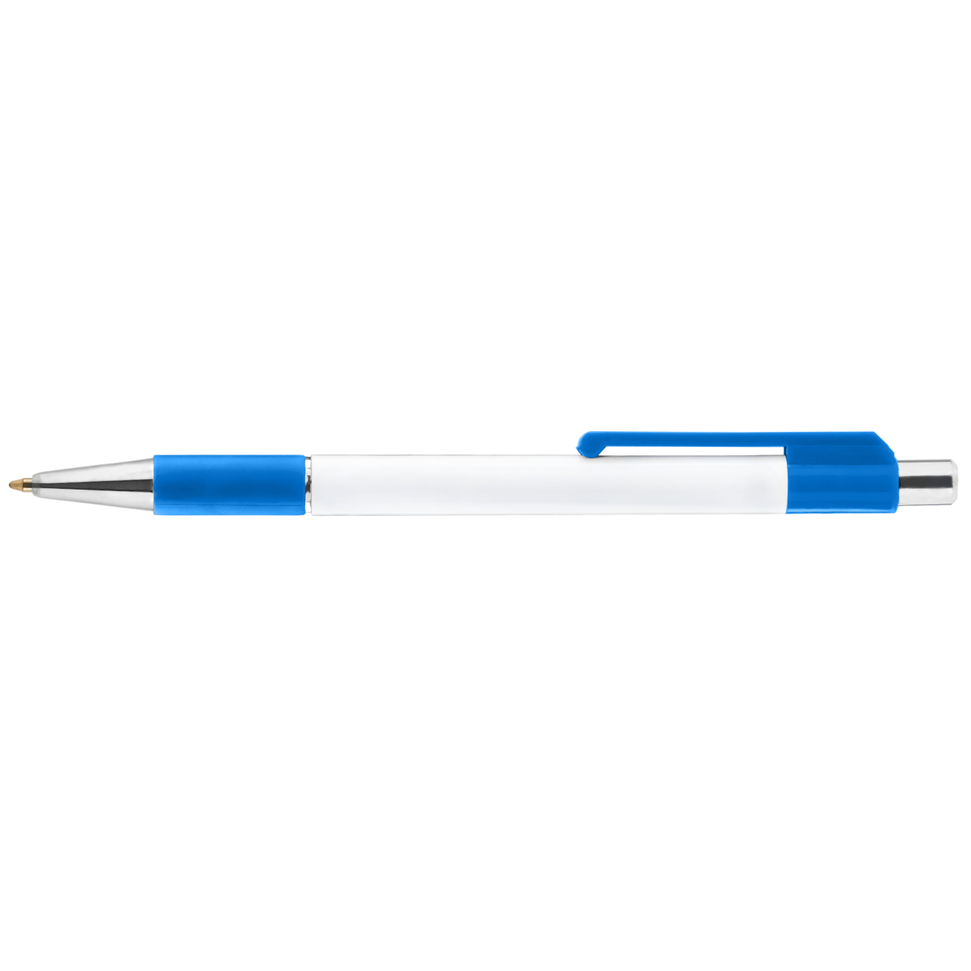 Astaire Grip Pen promotional pen in blue printed with your company logo