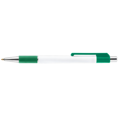 Astaire Grip Pen promotional pen in green printed with your company logo