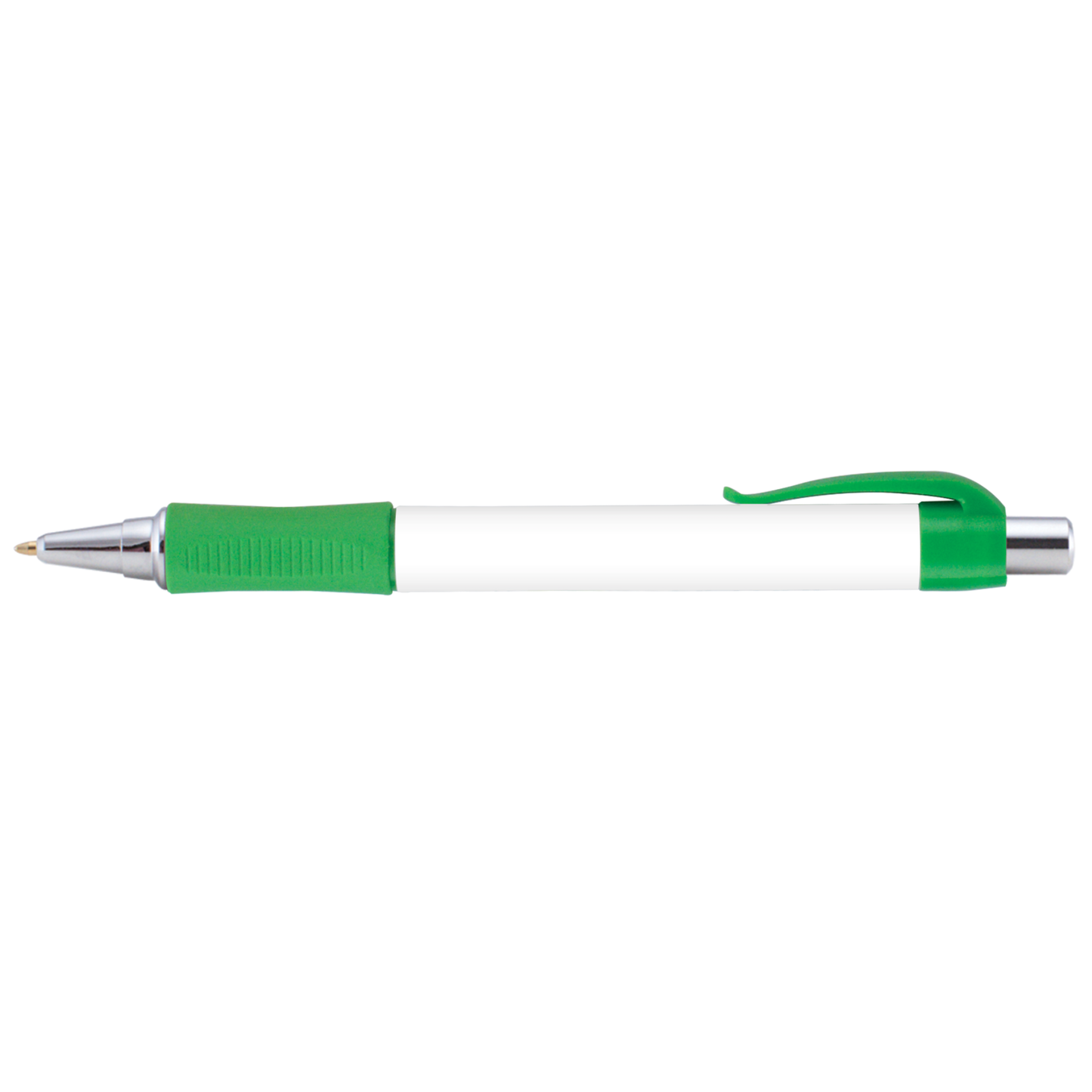 Hepburn Chrome Pen promotional pen in green printed with your company logo