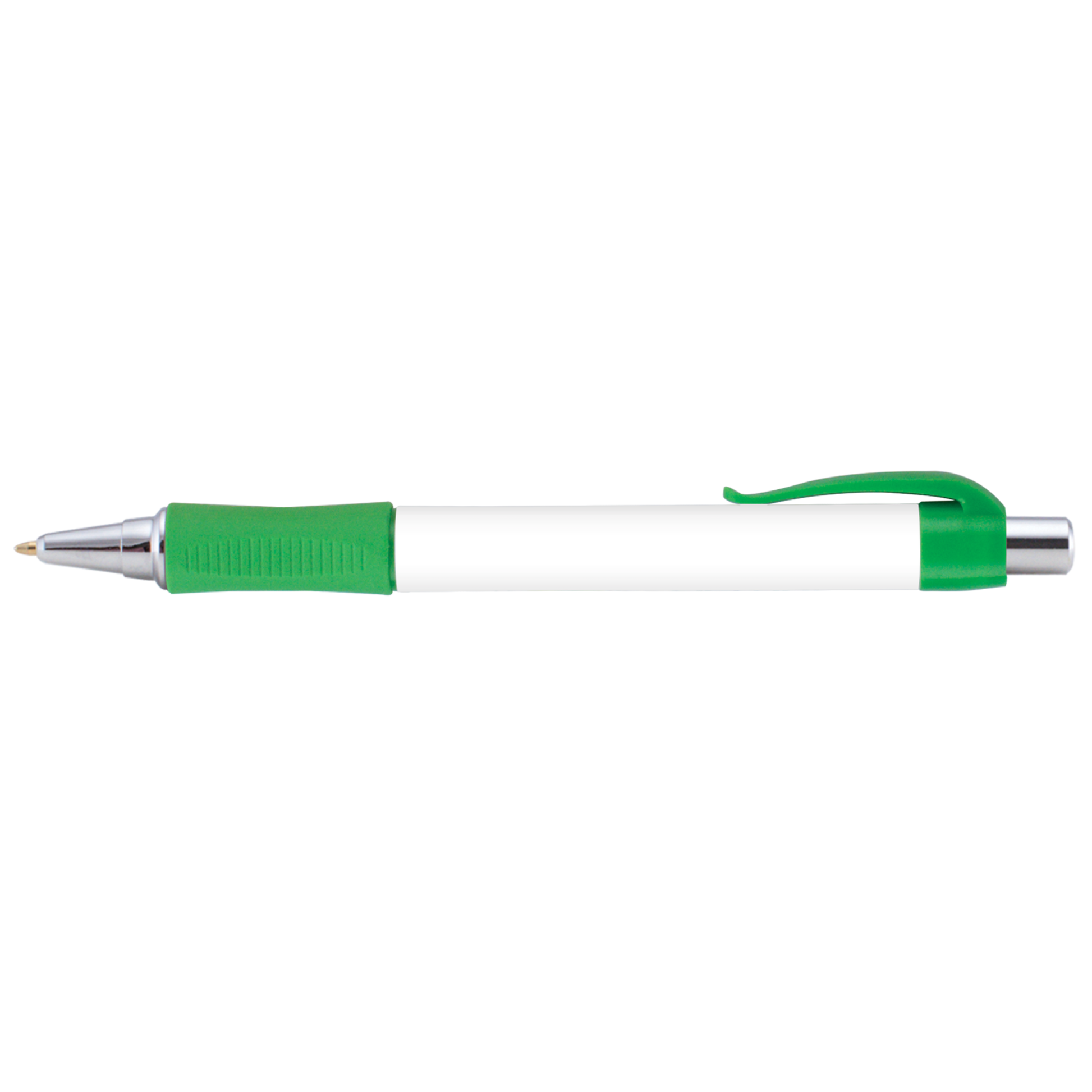 Hepburn Chrome Pen promotional pen in green printed with your company logo