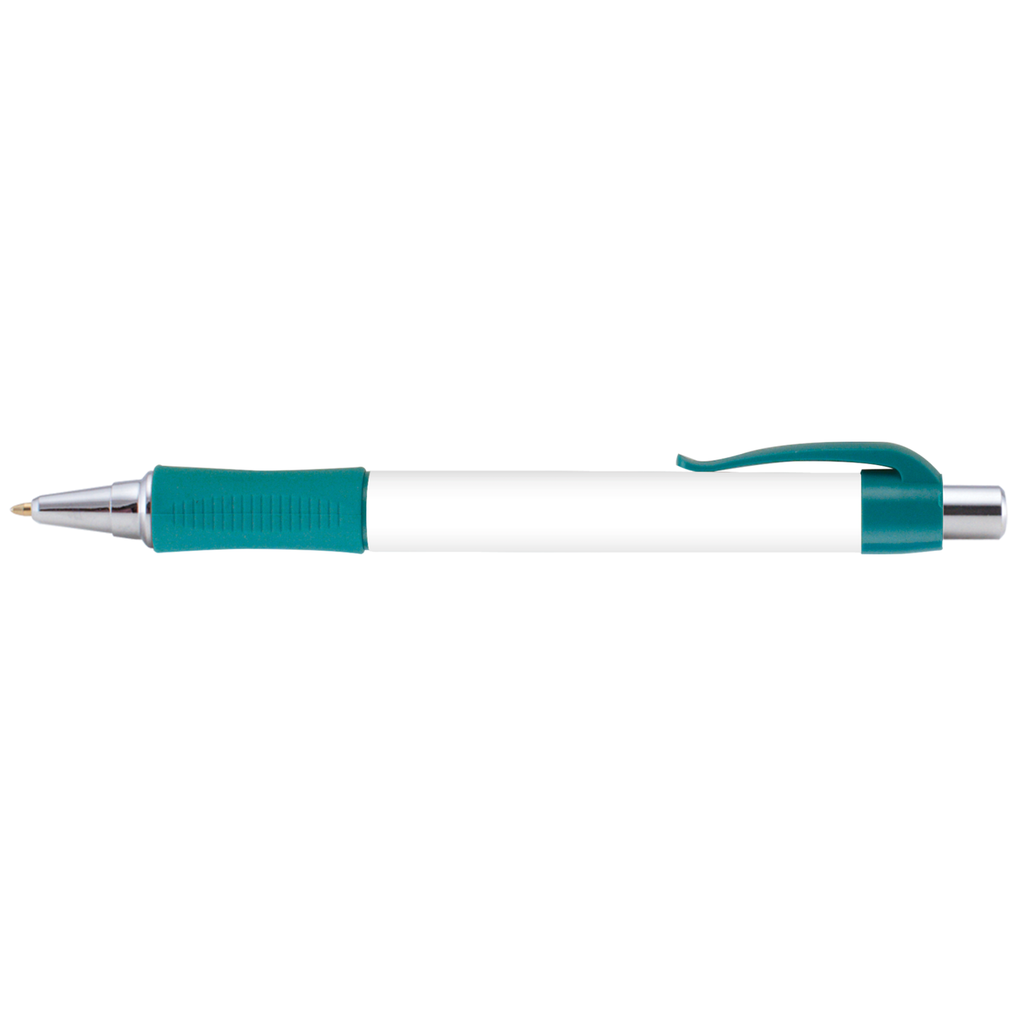 Hepburn Chrome Pen promotional pen in turquoise printed with your company logo