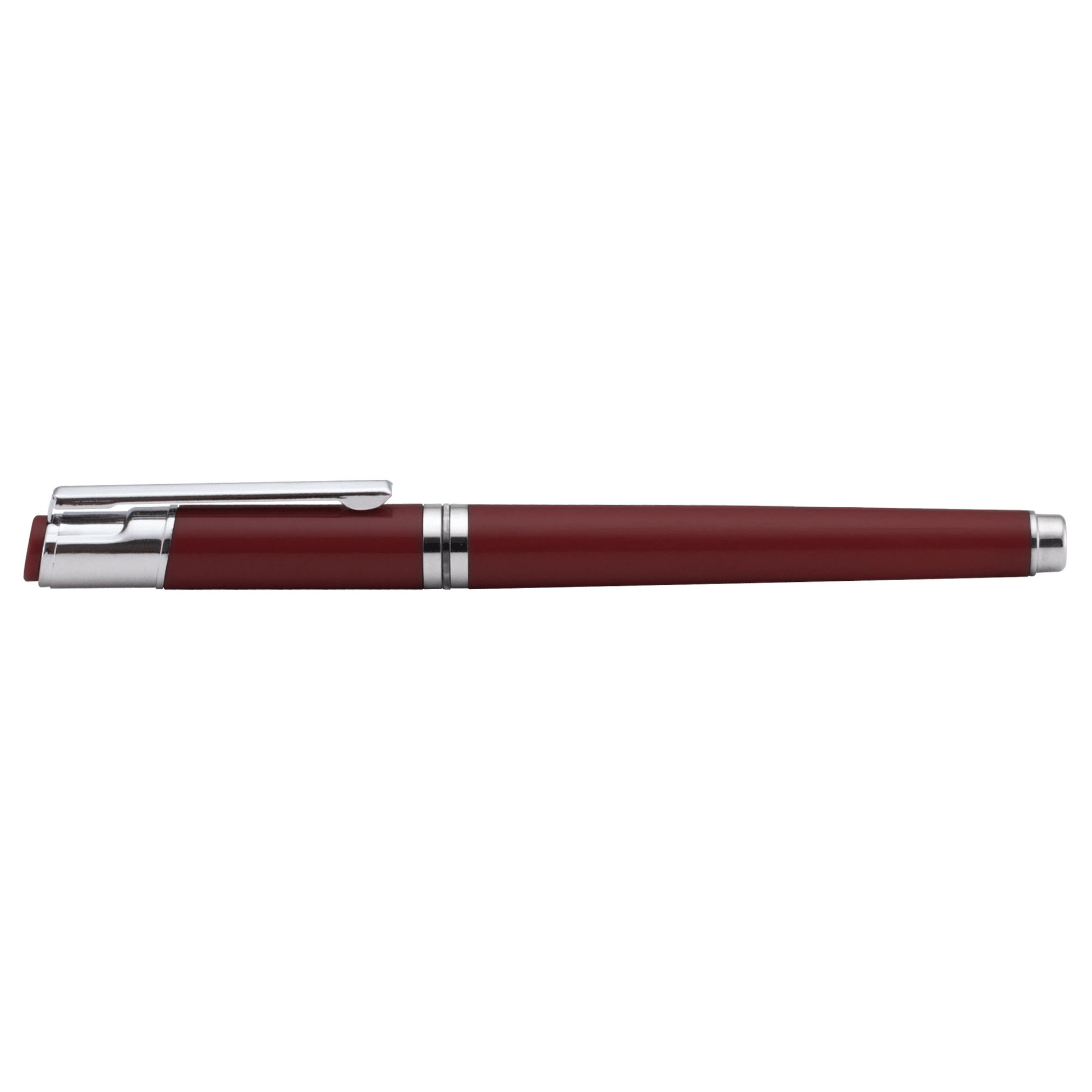 Dylan Gel Pen promotional pen in burgundy printed with your company logo