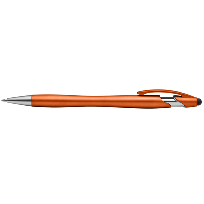 La Jolla Stylus Pen promotional pen in orange printed with your company logo