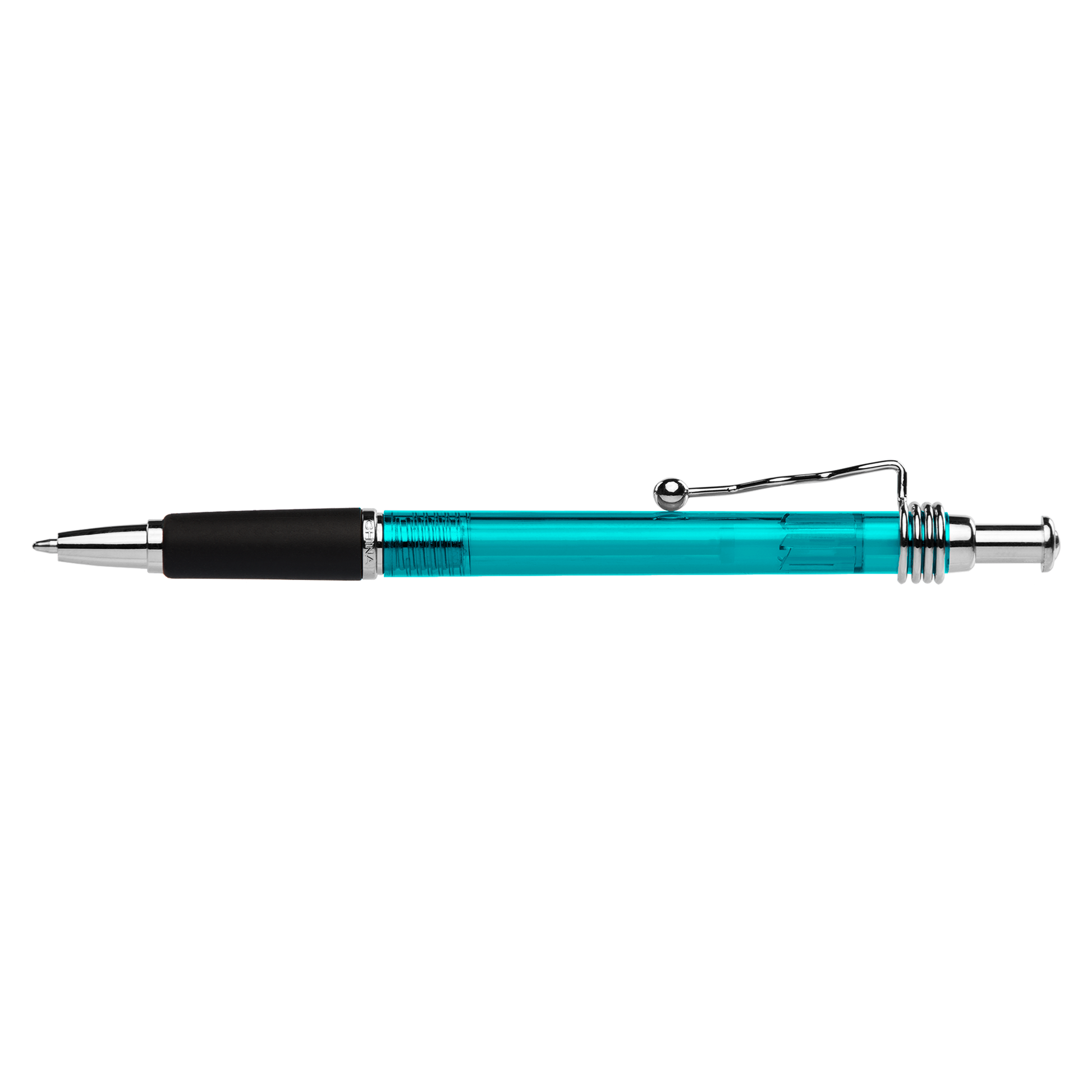 Marley Ballpen promotional pen in bleu clair translucide printed with your company logo