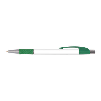 Lebeau Grip Pen promotional pen in dark green printed with your company logo