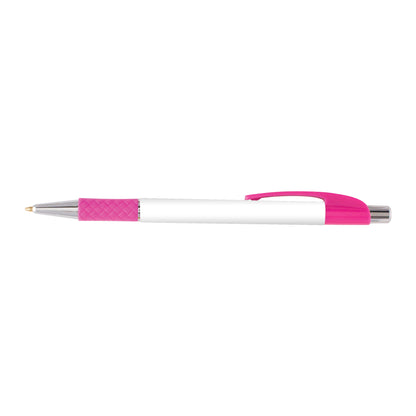Lebeau Grip Pen promotional pen in pink printed with your company logo