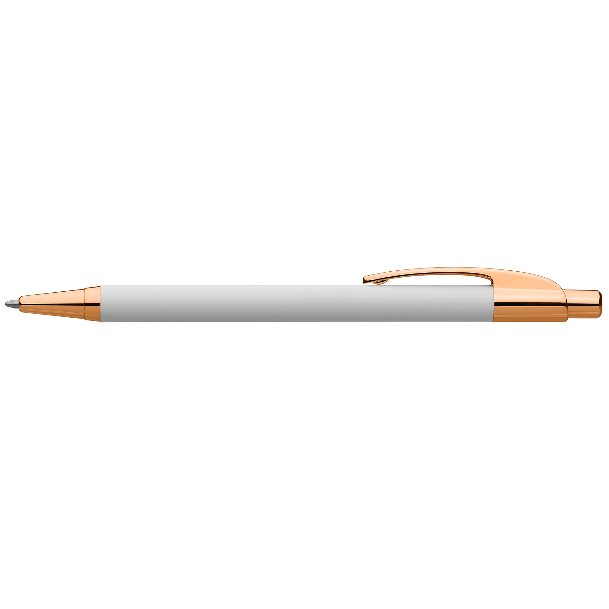 Lebeau Metallic Executive Pen promotional pen in rose gold printed with your company logo