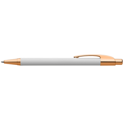 Lebeau Metallic Executive Pen promotional pen in rose gold printed with your company logo