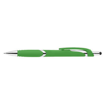 Joplin Bright Stylus Pen promotional pen in green printed with your company logo