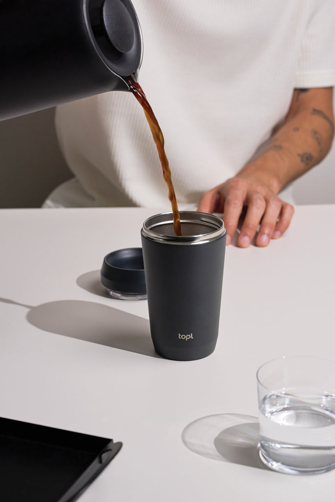 Topl Recycled Steel To Go Tumbler Patented 360 Lid 354ml