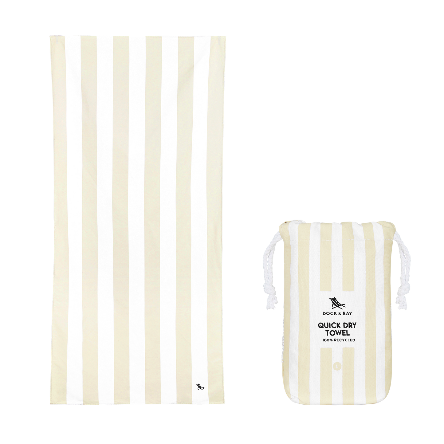 Dock & Bay© Quick Dry Towel promotional towel in light blue printed with your company logo