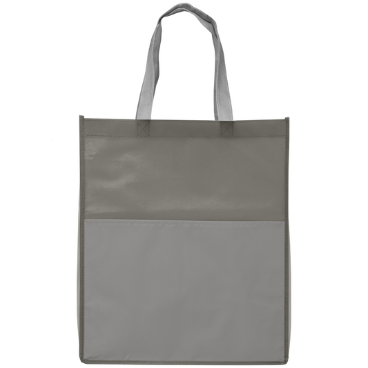 Rome promotional tote bag in gray printed with your company logo