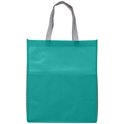 Rome promotional tote bag in turquoise printed with your company logo