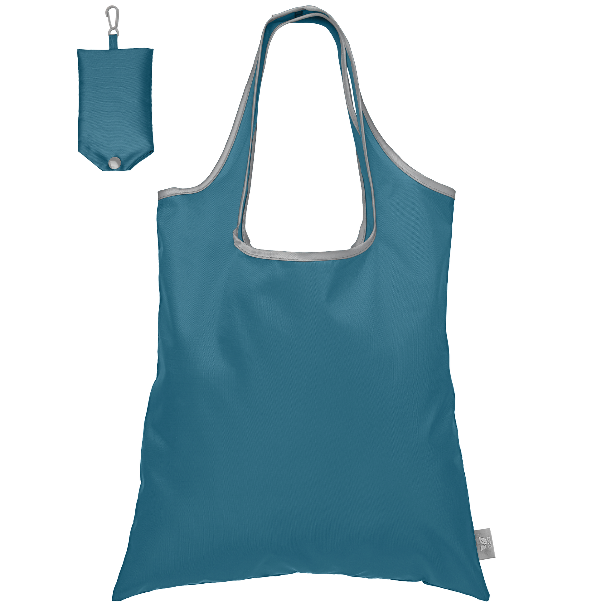 Santorini promotional tote bag in navy blue printed with your company logo