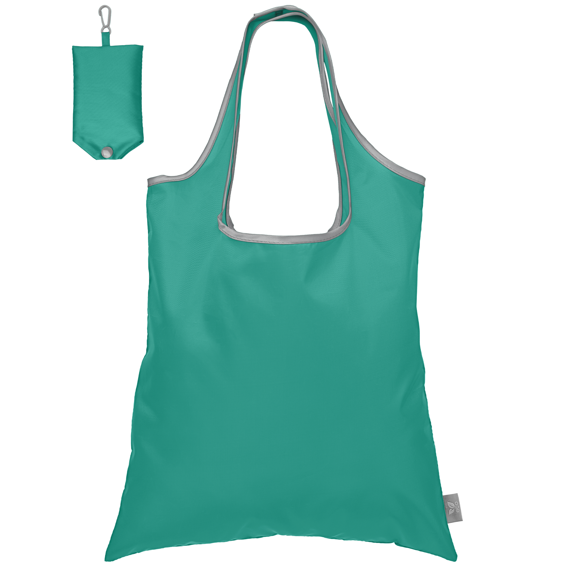 Santorini promotional tote bag in turquoise printed with your company logo