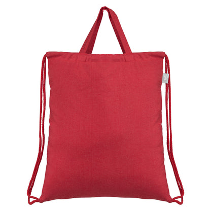 Palma promotional drawstring bag in red printed with your company logo